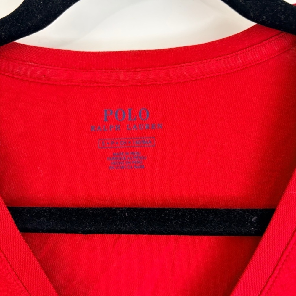 Polo by Ralph Lauren Women's Red V-Neck T-Shirt | S - Picture 2 of 6